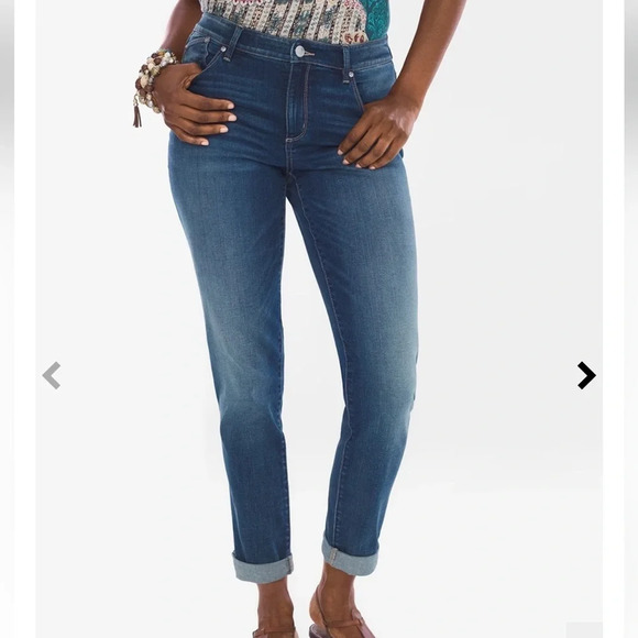 Chico's Denim - Chico’s Boyfriend Ankle Medium Wash Jeans